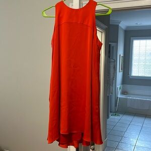 Milly Sz. 4 cherry red swing dress with side pockets, exc., $45